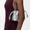 Moiré Desenli Dana Derisinden Mini Flamenco Purse Moiré Desenli Dana Derisinden Mini Flamenco Purse