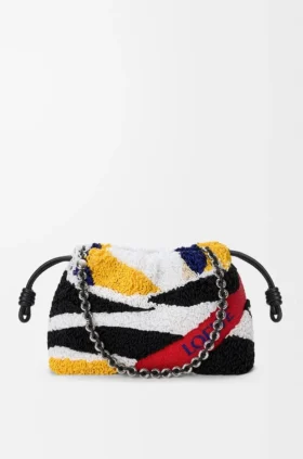 Nakışlı Nappa Deriden Orta Boy Flamenco Purse