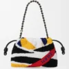 Nakışlı Nappa Deriden Orta Boy Flamenco Purse Nakışlı Nappa Deriden Orta Boy Flamenco Purse