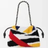 Nakışlı Nappa Deriden Orta Boy Flamenco Purse Nakışlı Nappa Deriden Orta Boy Flamenco Purse