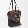 Nappa Dana Derisinden Futurist Cat Orta Boy Puzzle Fold Tote çantası Nappa Dana Derisinden Futurist Cat Orta Boy Puzzle Fold Tote çantası