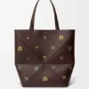 Nappa Dana Derisinden Kediler XL Puzzle Fold Tote çantası Nappa Dana Derisinden Kediler XL Puzzle Fold Tote çantası