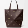 Nappa Dana Derisinden Kediler XL Puzzle Fold Tote çantası Nappa Dana Derisinden Kediler XL Puzzle Fold Tote çantası