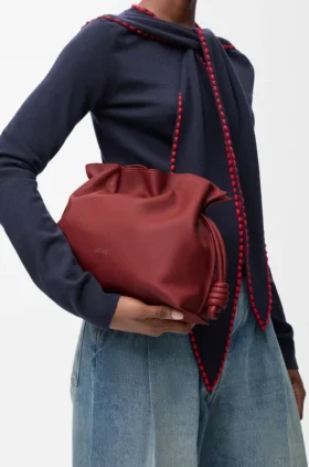 Nappa Dana Derisinden Orta Boy Flamenco Clutch