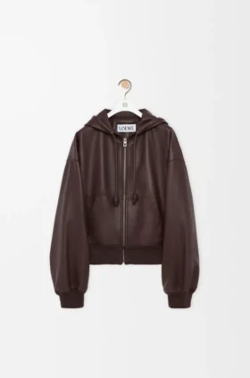 Nappa Kuzu Derisinden Flamenco Kapüşonlu Sweatshirt Nappa Kuzu Derisinden Flamenco Kapüşonlu Sweatshirt