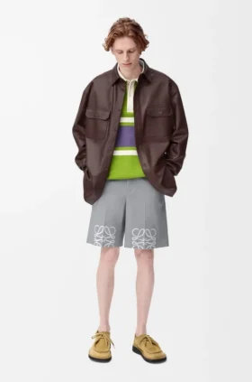 Nappa Kuzu Derisinden Üretilmiş Overshirt