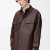 Nappa Kuzu Derisinden Üretilmiş Overshirt