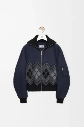 Naylon ve Yün Karışımlı Bomber Ceket