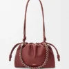 İnce Damarlı Dana Derisinden Orta Boy Flamenco Purse İnce Damarlı Dana Derisinden Orta Boy Flamenco Purse