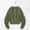Pamuk ve Kaşmir Flamenco Kapüşonlu Sweatshirt Pamuk ve Kaşmir Flamenco Kapüşonlu Sweatshirt