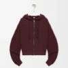 Pamuk ve Kaşmir Flamenco Kapüşonlu Sweatshirt Pamuk ve Kaşmir Flamenco Kapüşonlu Sweatshirt