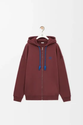 Pamuklu Fermuarlı Kapüşonlu Sweatshirt