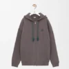 Pamuklu Fermuarlı Kapüşonlu Sweatshirt