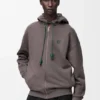 Pamuklu Fermuarlı Kapüşonlu Sweatshirt