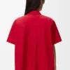 Pamuktan Kısa Kollu Trapez Gömlek