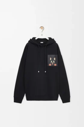 Pamuktan Rahat Kesim Kapüşonlu Sweatshirt