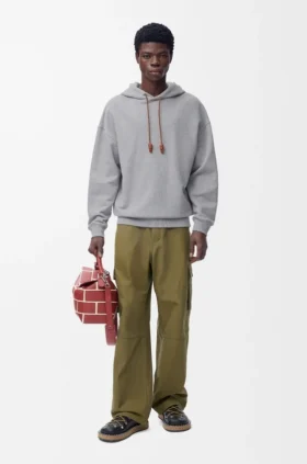Pamuktan Rahat Kesim Kapüşonlu Sweatshirt