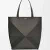 Parlak Dana Derisi XL Puzzle Fold Tote çantası Parlak Dana Derisi XL Puzzle Fold Tote çantası