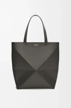 Parlak Dana Derisi XL Puzzle Fold Tote çantası