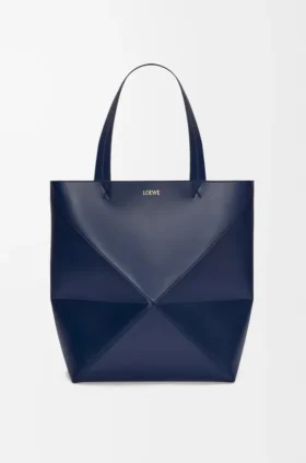 Parlak Dana Derisi XL Puzzle Fold Tote çantası