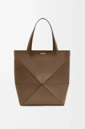 Parlak Dana Derisi XL Puzzle Fold Tote çantası
