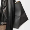Parlak Dana Derisi XL Puzzle Fold Tote çantası Parlak Dana Derisi XL Puzzle Fold Tote çantası