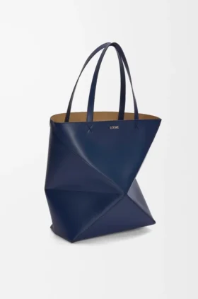 Parlak Dana Derisi XL Puzzle Fold Tote çantası