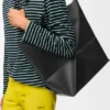 Parlak Dana Derisi XL Puzzle Fold Tote çantası Parlak Dana Derisi XL Puzzle Fold Tote çantası