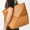 Parlak Dana Derisi XL Puzzle Fold Tote çantası Parlak Dana Derisi XL Puzzle Fold Tote çantası