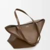 Parlak Dana Derisi XL Puzzle Fold Tote çantası Parlak Dana Derisi XL Puzzle Fold Tote çantası