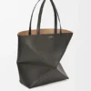 Parlak Dana Derisi XL Puzzle Fold Tote çantası Parlak Dana Derisi XL Puzzle Fold Tote çantası