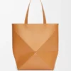 Parlak Dana Derisi XL Puzzle Fold Tote çantası Parlak Dana Derisi XL Puzzle Fold Tote çantası