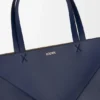Parlak Dana Derisi XL Puzzle Fold Tote çantası Parlak Dana Derisi XL Puzzle Fold Tote çantası
