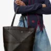 Parlak Dana Derisinden Panta Orta Boy Puzzle Fold Tote Parlak Dana Derisinden Panta Orta Boy Puzzle Fold Tote