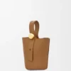 Pürüzsüz Dana Derisinden Mini Pebble Bucket Çanta