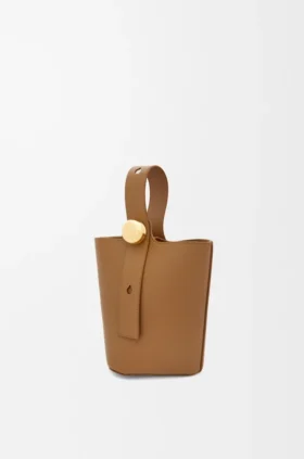 Pürüzsüz Dana Derisinden Mini Pebble Bucket Çanta