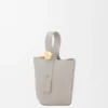Pürüzsüz Dana Derisinden Mini Pebble Bucket Çanta