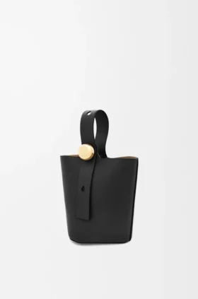 Pürüzsüz Dana Derisinden Mini Pebble Bucket Çanta
