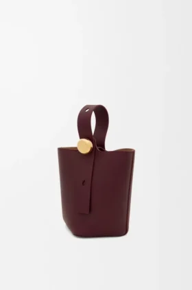 Pürüzsüz Dana Derisinden Mini Pebble Bucket Çanta