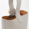 Pürüzsüz Dana Derisinden Mini Pebble Bucket Çanta