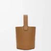 Pürüzsüz Dana Derisinden Mini Pebble Bucket Çanta