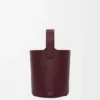 Pürüzsüz Dana Derisinden Mini Pebble Bucket Çanta
