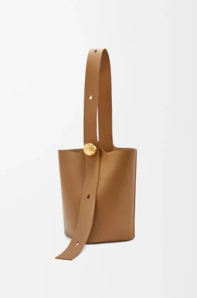 Pürüzsüz Dana Derisinden Orta Boy Pebble Bucket Çanta