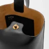 Pürüzsüz Dana Derisinden Orta Boy Pebble Bucket Çanta