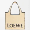 Rafya’dan Büyük Loewe Font Tote Rafya’dan Büyük Loewe Font Tote