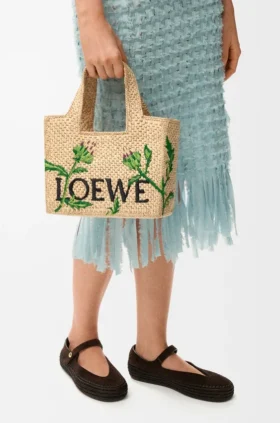 Rafya’dan Küçük Loewe Font Tote