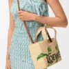 Rafya’dan Küçük Loewe Font Tote Rafya’dan Küçük Loewe Font Tote
