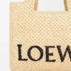 Rafya’dan Küçük Loewe Font Tote Rafya’dan Küçük Loewe Font Tote