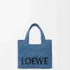 Rafya’dan Mini Loewe Font Tote çanta Rafya’dan Mini Loewe Font Tote çanta