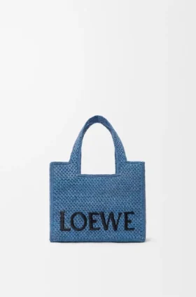 Rafya’dan Mini Loewe Font Tote çanta